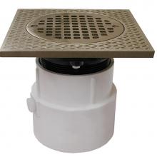 Jones Stephens D53252 - 4'' PVC Over Pipe Fit Drain Base with 3-1/2'' Plastic Spud and 5'' N