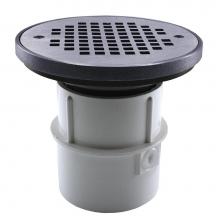 Jones Stephens D53288 - 3'' PVC Over Pipe Fit Drain Base with 3'' Plastic Spud and 6'' Chrom