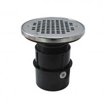 Jones Stephens D53289 - 3'' ABS Over Pipe Fit Drain Base with 3'' Plastic Spud and 6'' Chrom