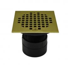 Jones Stephens D53299 - 2'' ABS Over Pipe Fit Drain Base with 2'' Plastic Spud and 4'' Polis