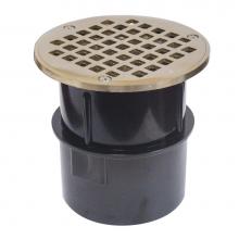 Jones Stephens D53307 - 3'' ABS Over Pipe Fit Drain Base with 3'' Metal Spud and 5'' Nickel