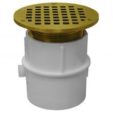 Jones Stephens D53312 - 3'' PVC Over Pipe Fit Drain Base with 3'' Metal Spud and 5'' Polishe