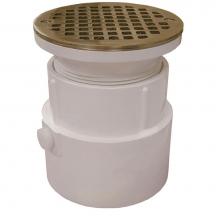 Jones Stephens D53417 - 4'' PVC Over Pipe Fit Drain Base with 3-1/2'' Plastic Spud and 5'' N