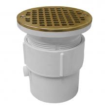 Jones Stephens D53429 - 3'' x 4'' PVC Pipe Fit Drain Base with 3-1/2'' Plastic Spud and 5&ap