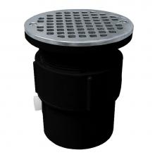 Jones Stephens D53435 - 3'' x 4'' ABS Pipe Fit Drain Base with 3-1/2'' Plastic Spud and 5&ap