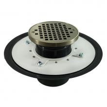 Jones Stephens D53474 - 4'' Heavy Duty PVC Drain Base with 3-1/2'' Plastic Spud and 5'' Nick