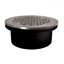 Jones Stephens D54304 - 4'' General Purpose ABS Drain with 6'' Stainless Steel Round Strainer