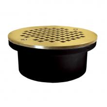 Jones Stephens D54306 - 4'' General Purpose ABS Drain with 6'' Polished Brass Round Strainer