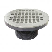 Jones Stephens D56105 - 3'' PVC IPS Plastic Spud with 6'' Stainless Steel Round Strainer