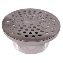 Jones Stephens D56107 - 4'' PVC IPS Plastic Spud with 6'' Stainless Steel Round Strainer