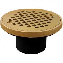 Jones Stephens D57984 - 2'' IPS ABS Spud with 4'' Polished Brass Strainer with Ring