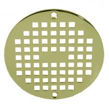 Jones Stephens D60782 - 4'' Polished Brass Round Strainer