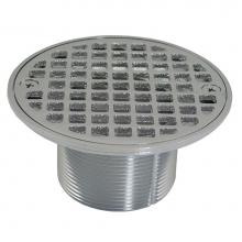 Jones Stephens D60981 - 2'' IPS Metal Spud with 4'' Chrome Plated Round Cast Strainer