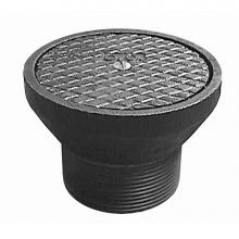 Jones Stephens D62235 - 3-1/2'' Cast Iron Spuds with Covers For Heavy Duty Cleanouts 3'' IPS Brass Plu