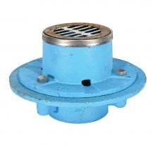 Jones Stephens D64012 - 2'' IPS Code Blue EZ Test Shower Drain with 7'' Base and 4-1/4'' Sta