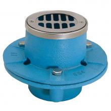 Jones Stephens D64150 - 1-1/2'' IPS Code Blue EZ Test Shower Drain with 6'' Base and 4-1/4''