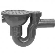 Jones Stephens D70021 - 2'' Floor Drain With Trap and Exposed Cleanout with Backwater Device
