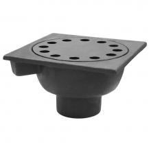 Jones Stephens D76403 - 9'' x 9'' x 3'' Spigot Outlet Bell Trap with Loose Lid