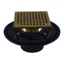 Jones Stephens D80221 - 4'' Heavy Duty No Hub Floor Drain/Shower Drain with 10'' Pan and 6''