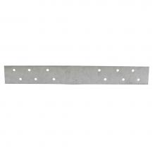 Jones Stephens F160246 - 1-1/2'' x 24'' Galvanized Steel Standard F.H.A. Strap with 6 Offset Holes, 16