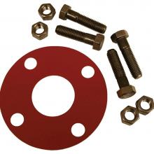 Jones Stephens G51102 - 2'' Red Rubber Full Face Gasket Kit, 5/8'' x 2-3/4'' Bolt Size