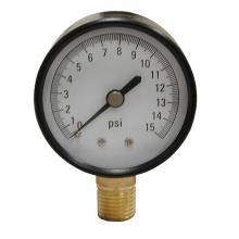 Jones Stephens G60015 - 15 PSI Pressure Gauge, 2'' Face
