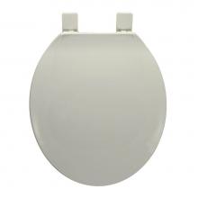 Jones Stephens 153625 - Standard Plastic Seat, White, Round Closed Front with Cover and Adjustable Hinge
