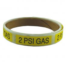 Jones Stephens J40481 - Gas Line Marking Labels, 2 PSI GAS