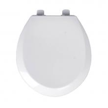 Jones Stephens 153639 - All in the Family Training Slow-Close Premium Plastic Toilet Seat, White, Round Closed Front with