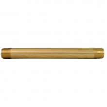 Jones Stephens N2210PB - Polished Brass 3/8'' x 6'' Brass Nipple