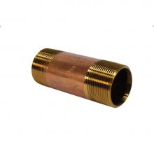 Jones Stephens N29022 - 2'' x 12'' Red Brass Pipe Nipple, Lead Free