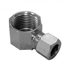 Jones Stephens N70068LF - 3/8'' x 1/2'' 90degree Chrome Plated Compression x Female Elbow, Lead Free