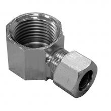 Jones Stephens N70086LF - 1/2'' x 3/8'' 90degree Chrome Plated Compression x Female Elbow, Lead Free