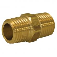 Jones Stephens P12204 - 1/4'' Yellow Brass Hex Nipple