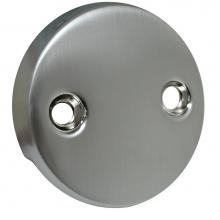 Jones Stephens P3565BS - Brushed Stainless Two-Hole Waste and Overflow Faceplate