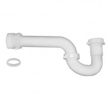 Jones Stephens P37100 - 1-1/2'' Slip Joint PVC P-Trap with Solvent Weld Marvel and Clear Poly Washers