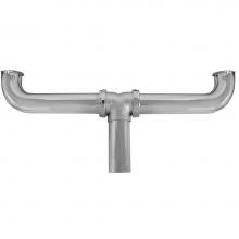 Jones Stephens P38033 - 1-1/2'' x 16'' Chrome Plated Brass Direct Connection Center Outlet Waste 20 Ga