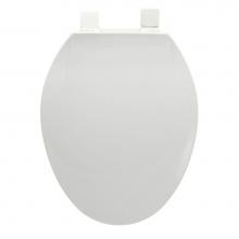 Jones Stephens 153631 - Standard Plastic Seat, White, Elongated Closed Front with Cover and Adjustable Hinge