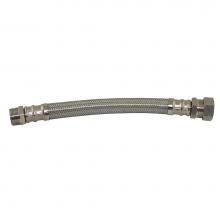 Jones Stephens S04360 - 3/4'' x 3/4'' x 18'' Braided Stainless Steel Water Heater Connector