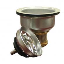 Jones Stephens S14010 - Stainless Steel Snap Lock Basket Strainer with Brass Locknut