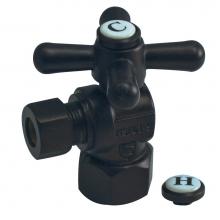 Jones Stephens S4202RB - Oil Rubbed Bronze Quarter Turn Angle Stop 1/2'' FIP x 3/8'' OD