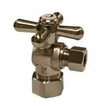 Jones Stephens S4203BN - Brushed Nickel Quarter Turn Angle Stop 5/8'' OD x 3/8'' OD