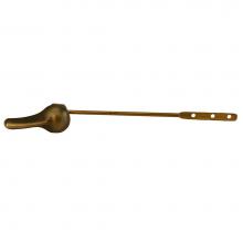 Jones Stephens T01004 - Antique Brass Decorative Tank Trip Lever 8'' Brass Plated Arm with Metal Spud and Nut