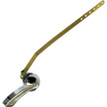 Jones Stephens T01009 - Chrome Tank Trip Lever with Flat Brass Arm and Metal Spud and Nut