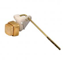 Jones Stephens T01075 - Polished Brass Decorative Tank Trip Lever ABS Side Mount Push Button Arm with Plastic Spud and Nut