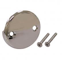 Jones Stephens T05013 - Chrome Plated 2-Hole Waste and Overflow Faceplate with Screws