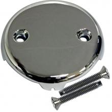 Jones Stephens T05013L - Chrome Plated 2-Hole Waste and Overflow Faceplate with Screws