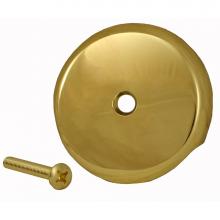 Jones Stephens T08012 - Polished Brass One-Hole Overflow Plate with Screw