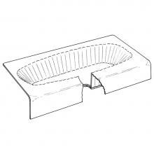 Jones Stephens T10014 - 14'' x 60'' x 30'' Bathtub Protector for Steel Tubs, Carton of 35