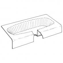 Jones Stephens T10016 - 16'' x 60'' x 42'' Bathtub Protector for Oval Tubs, Carton of 25